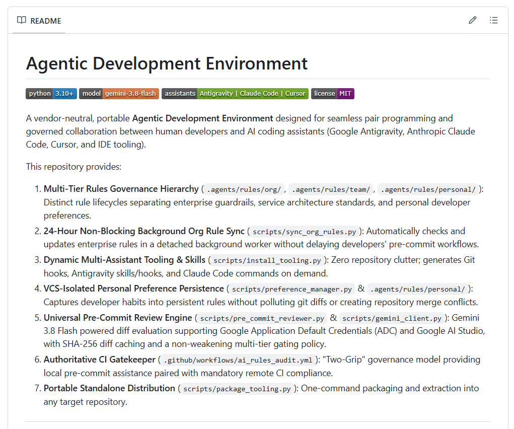 GitHub Open Source - Agentic Dev Starter Kit